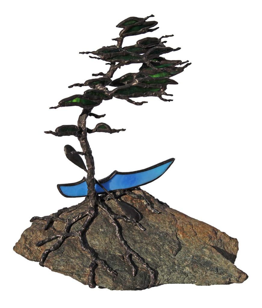 This collector piece is one out of a growing edition that I started creating in 2016. You will notice that the edition number and the artist’s signature is engraved on the back of the kayak, so as more pieces are created in the Kayak Series in the future, the lower edition numbers will translate to an increase in value with the passage of time.